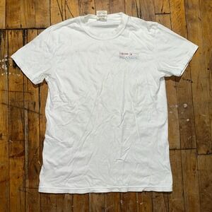 Comfort Colors T-Shirt Men's Small White Cotton Short Sleeve Crew Neck Seaside